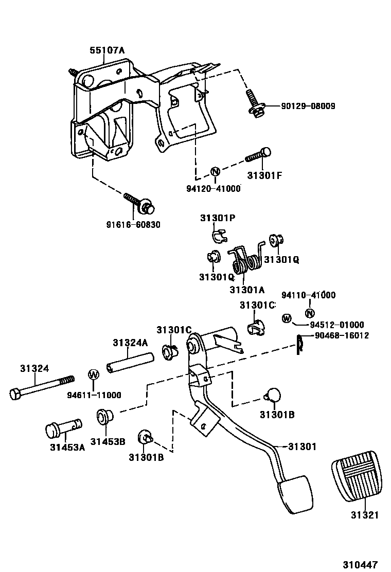 3102 — CLUTCH PEDAL & FLEXIBLE HOSE