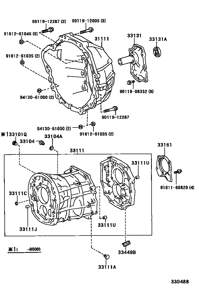 3302 — CLUTCH HOUSING & TRANSMISSION CASE (MTM)