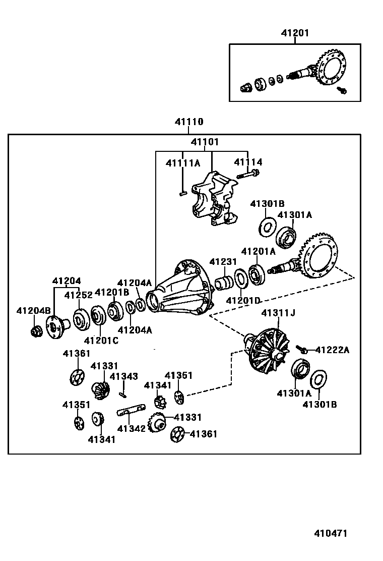 4101 — REAR AXLE HOUSING & DIFFERENTIAL