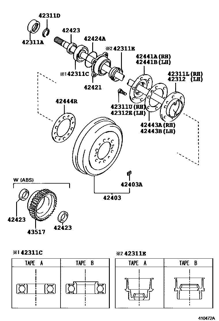 4102 — REAR AXLE SHAFT & HUB