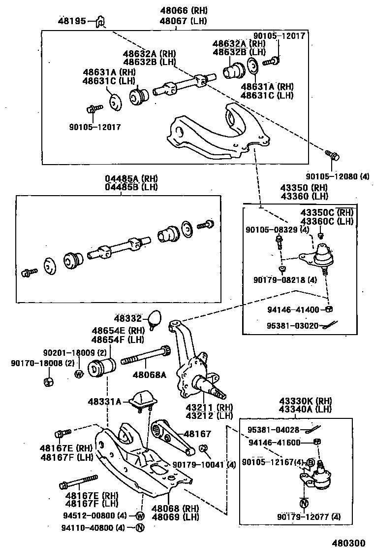 4802 — FRONT AXLE ARM & STEERING KNUCKLE
