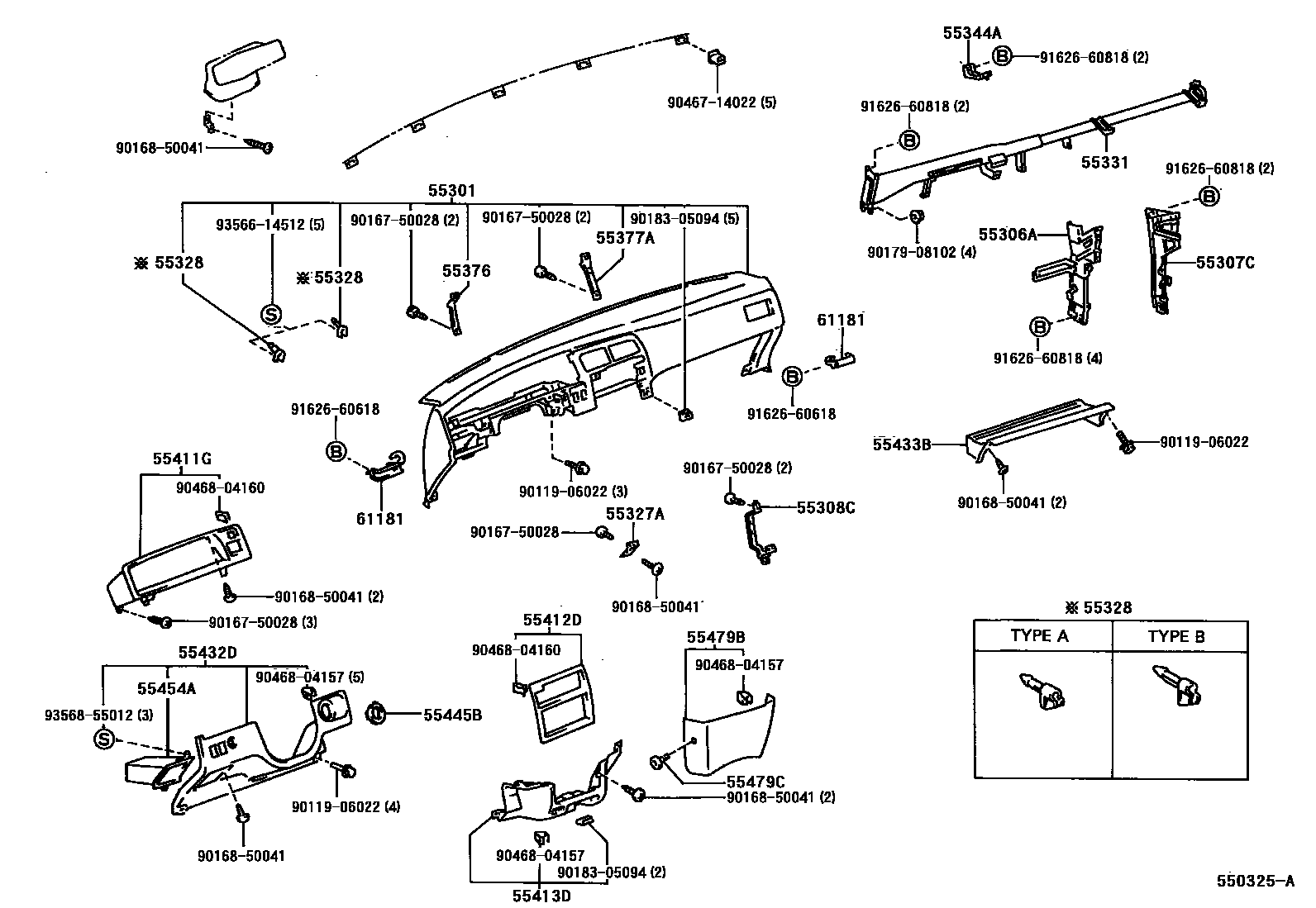 5551 — INSTRUMENT PANEL & GLOVE COMPARTMENT