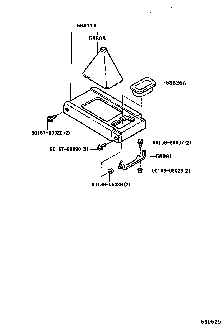 5855 — CONSOLE BOX & BRACKET