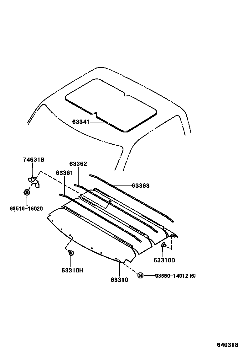 6452 — ROOF HEADLINING & SILENCER PAD