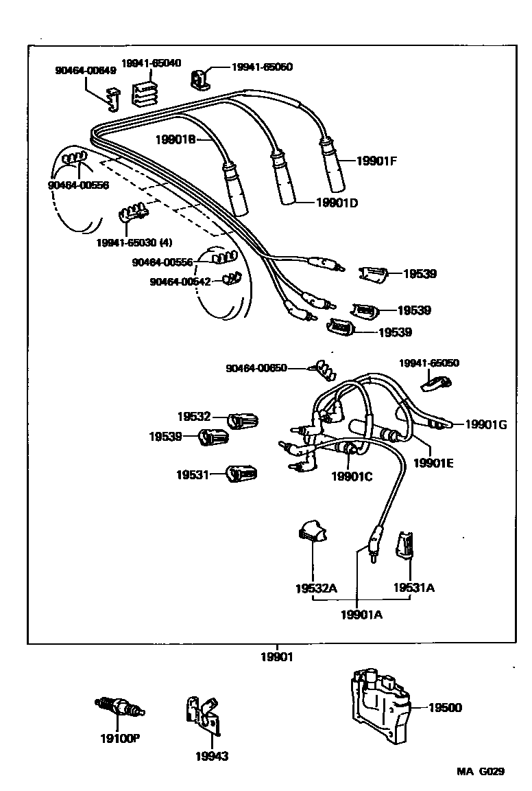 1901 — IGNITION COIL & SPARK PLUG / GLOW PLUG