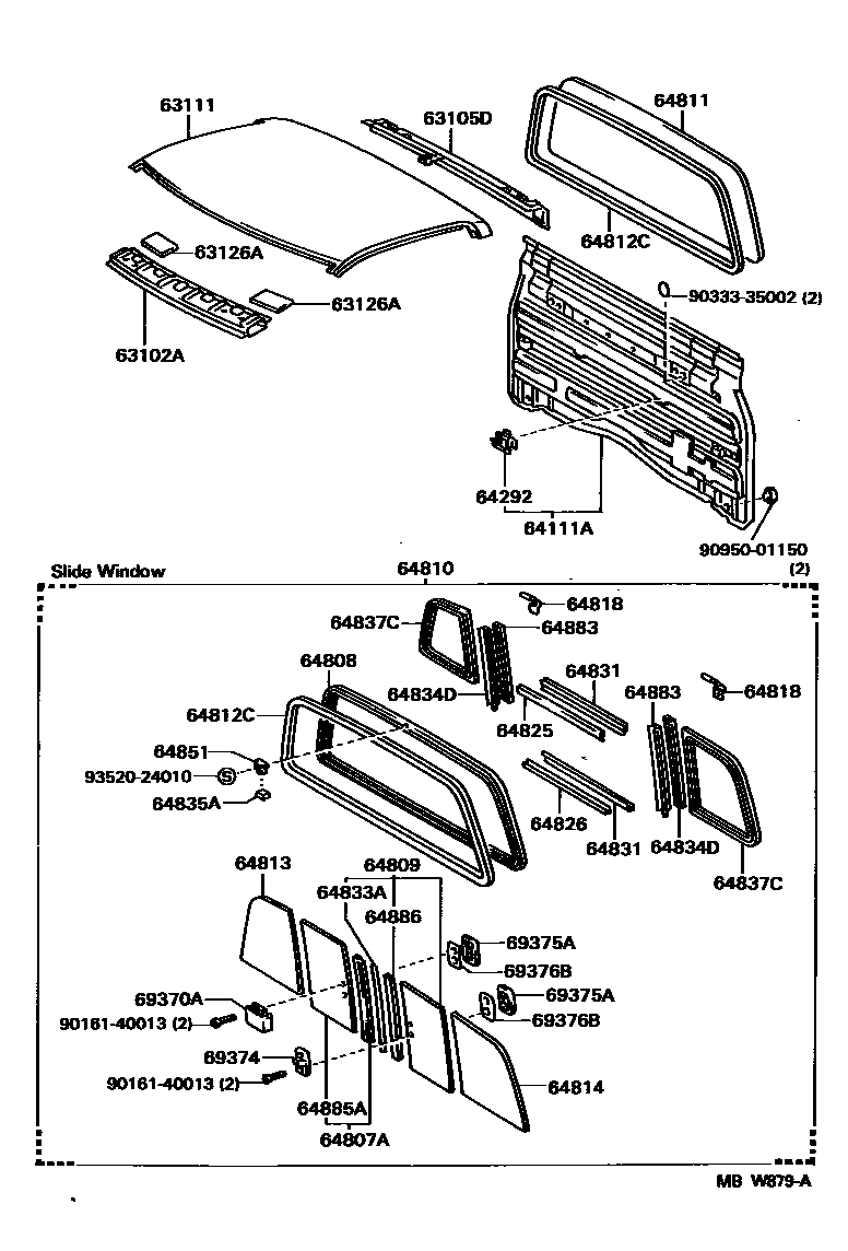 6153 — ROOF PANEL & BACK PANEL