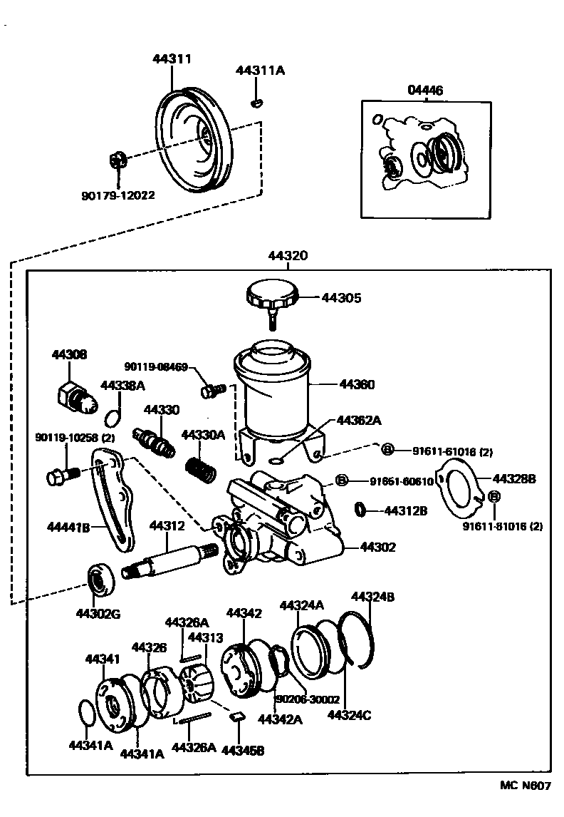 4502 — VANE PUMP & RESERVOIR (POWER STEERING)