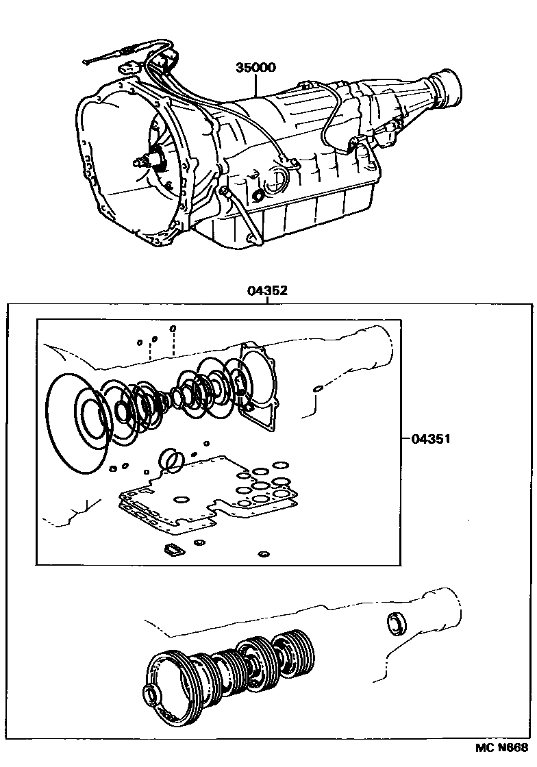 3501 — TRANSAXLE OR TRANSMISSION ASSY & GASKET KIT (ATM)
