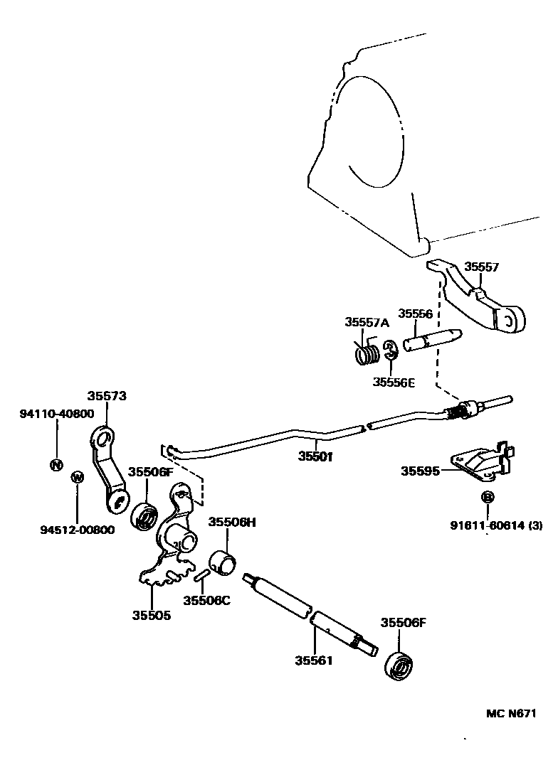 3513 — THROTTLE LINK & VALVE LEVER (ATM)