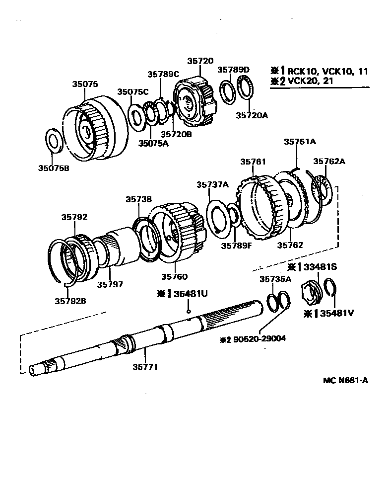3510 — PLANETARY GEAR, REVERSE PISTON & COUNTER GEAR(ATM)