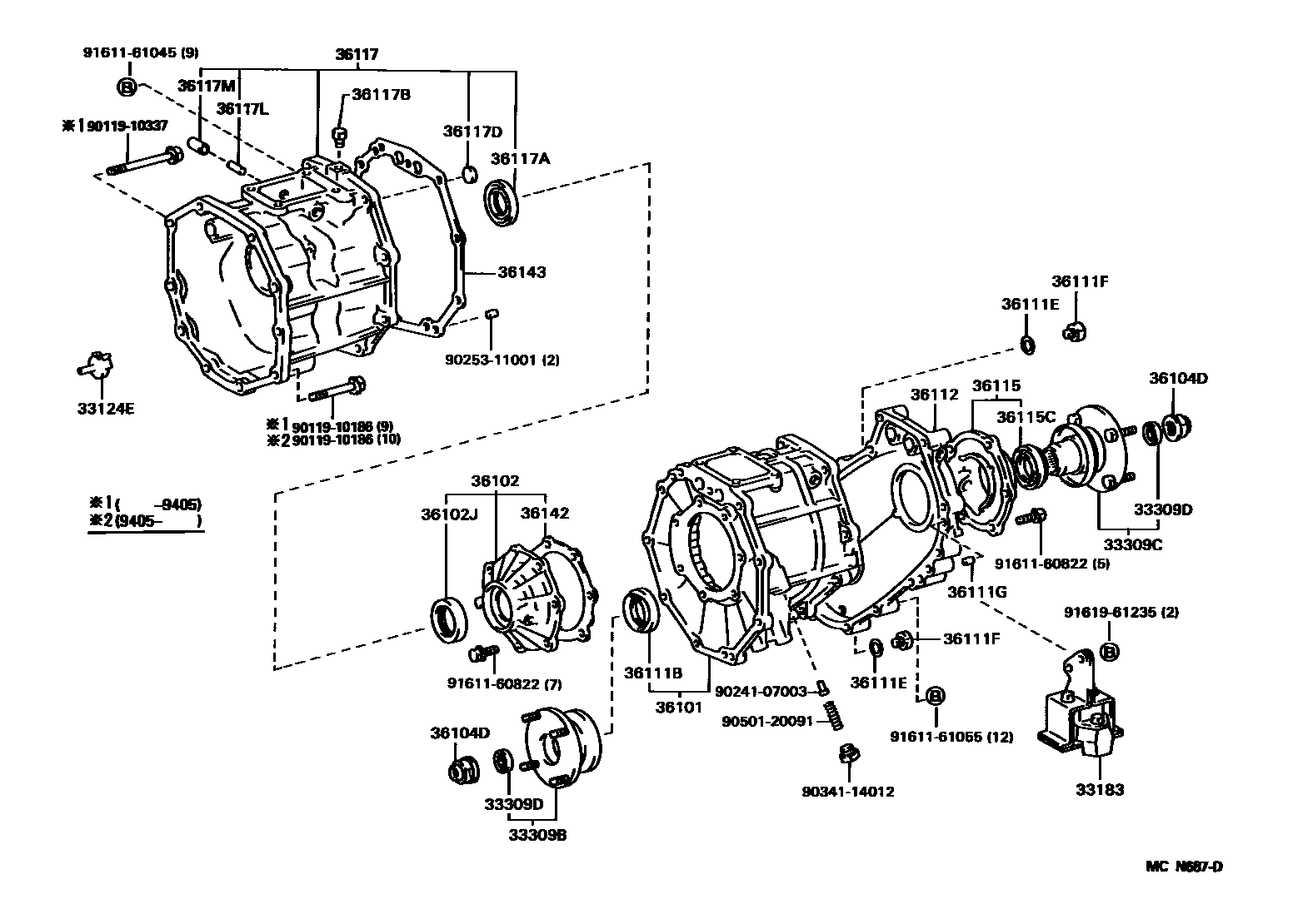 3609 — TRANSFER CASE & EXTENSION HOUSING