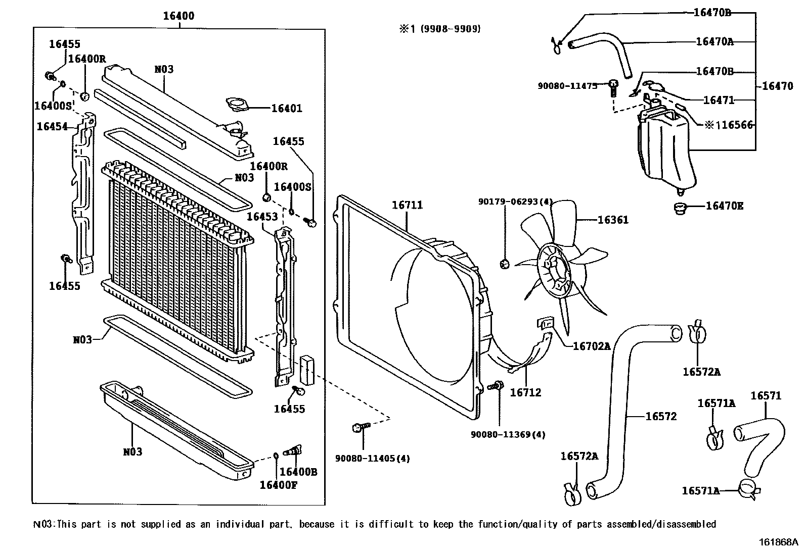 1603 — RADIATOR & WATER OUTLET