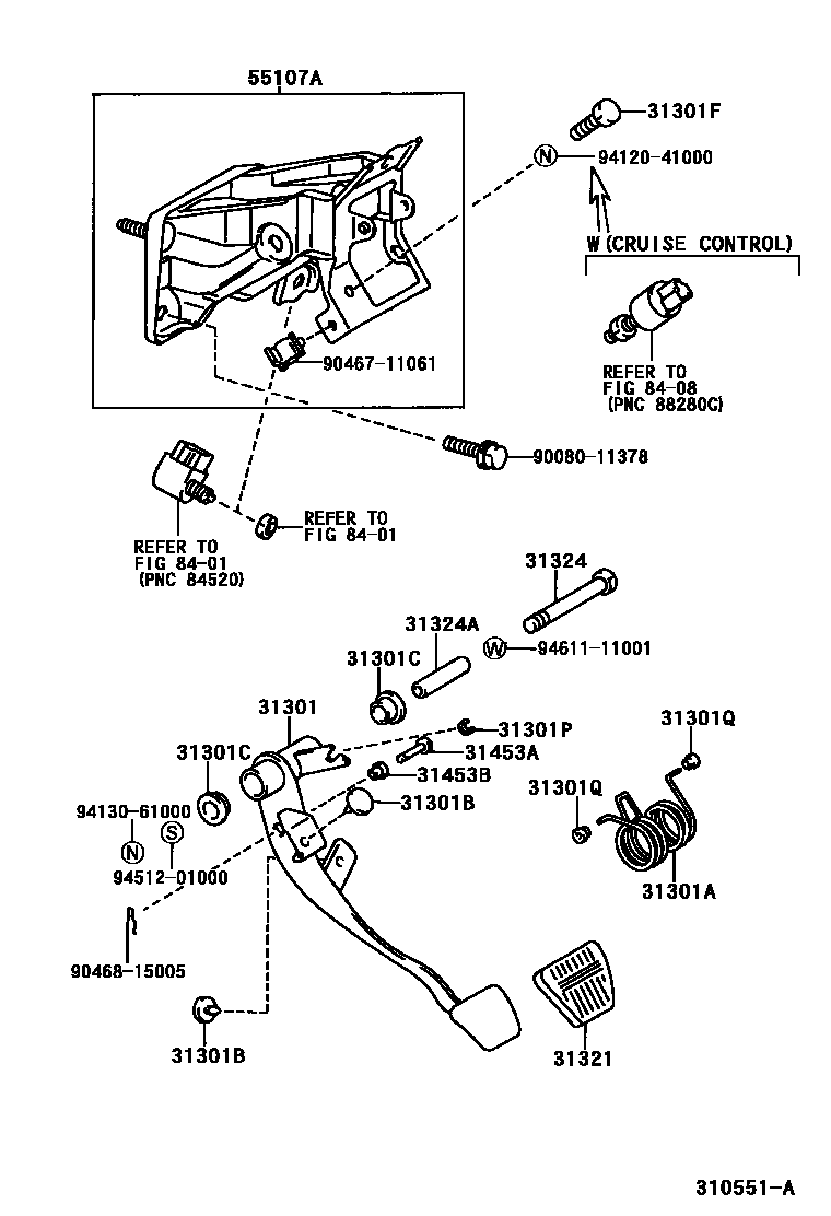3102 — CLUTCH PEDAL & FLEXIBLE HOSE