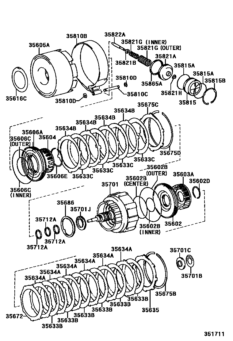 3507 — BRAKE BAND & MULTIPLE DISC CLUTCH (ATM)
