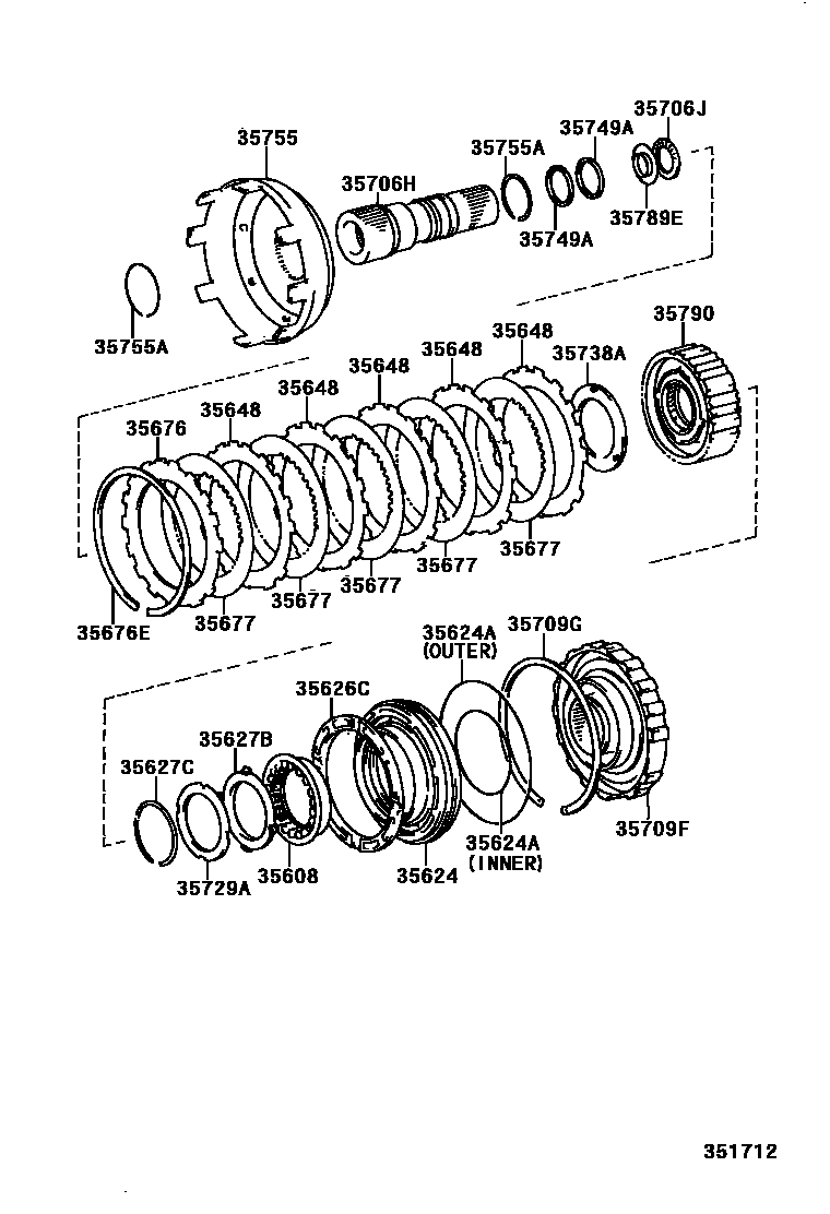 3508 — CENTER SUPPORT & PLANETARY SUN GEAR (ATM)