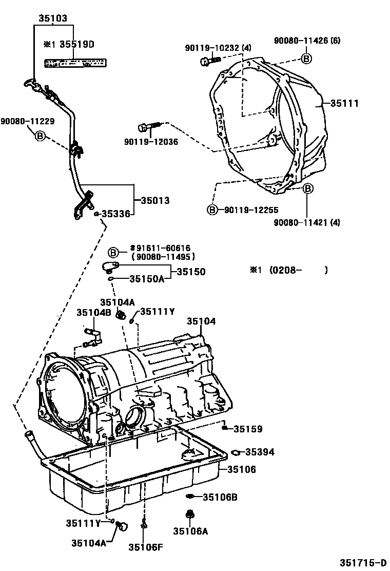 3503 — TRANSMISSION CASE & OIL PAN (ATM)