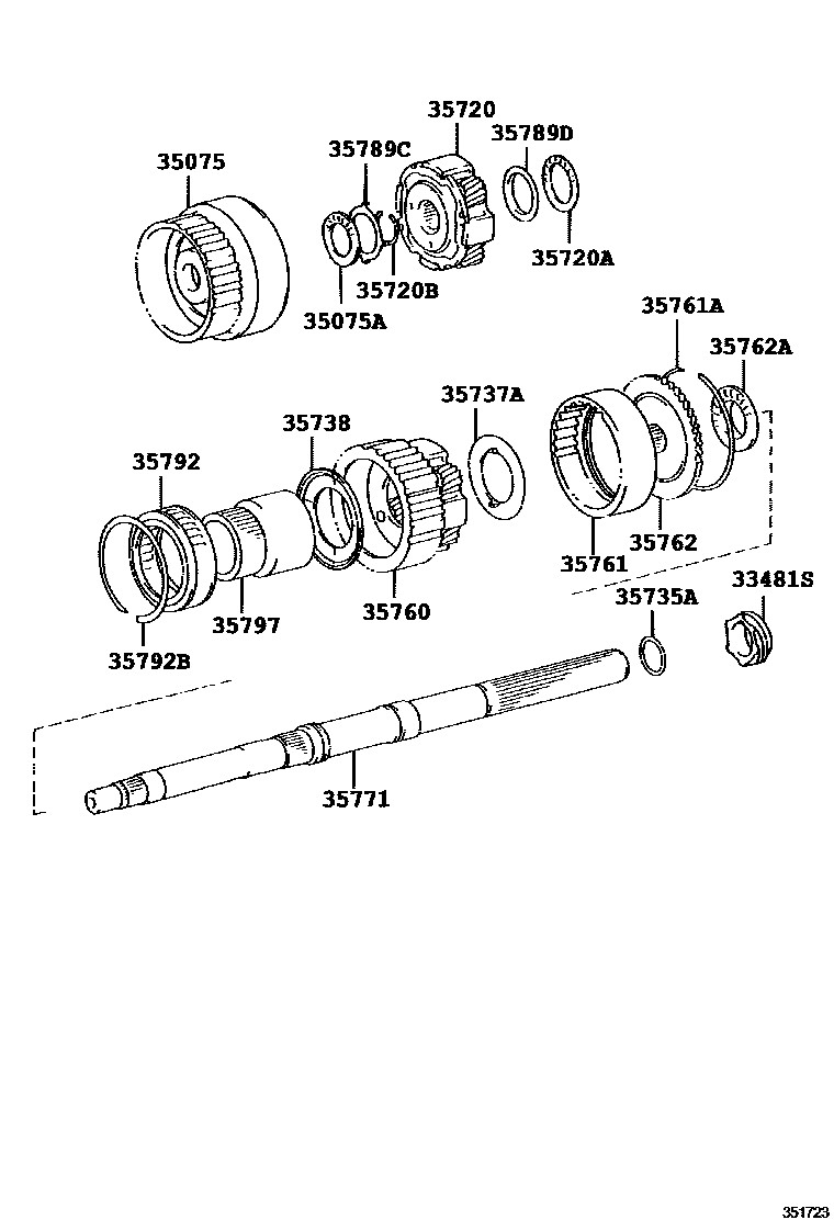 3510 — PLANETARY GEAR, REVERSE PISTON & COUNTER GEAR(ATM)