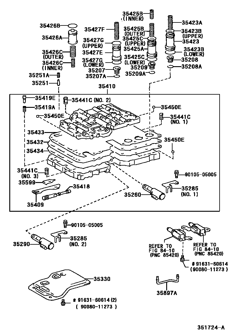 3512 — VALVE BODY & OIL STRAINER (ATM)