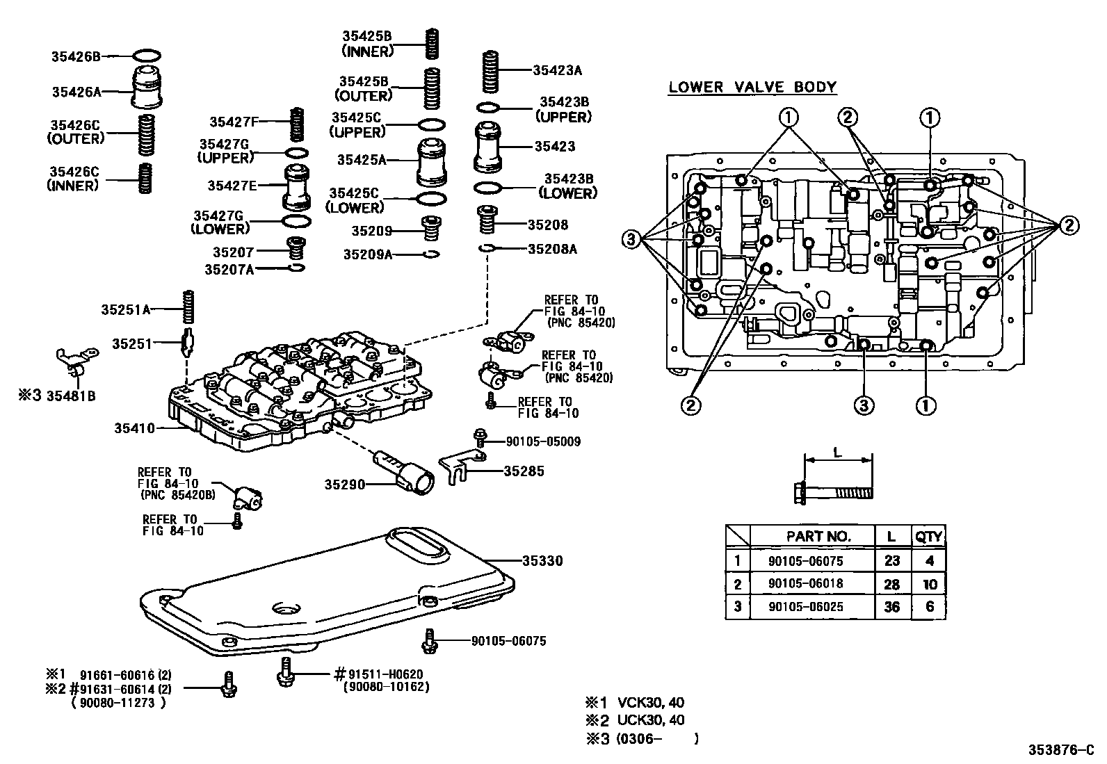 3512 — VALVE BODY & OIL STRAINER (ATM)