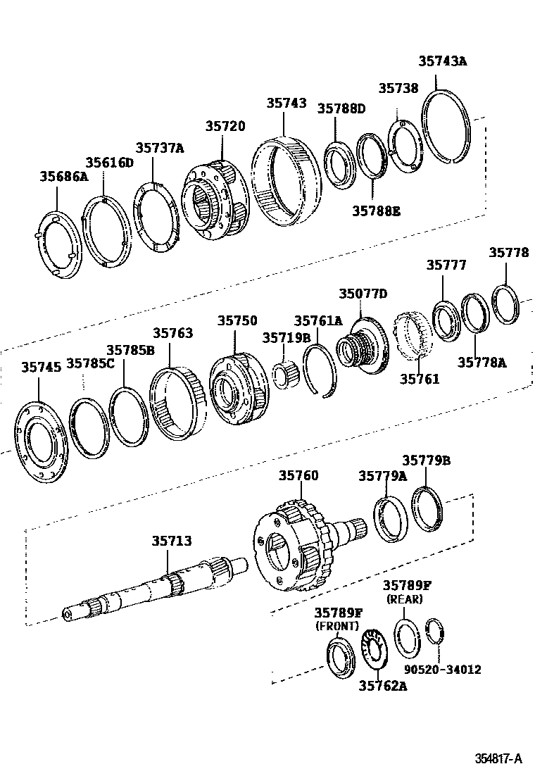 3510 — PLANETARY GEAR, REVERSE PISTON & COUNTER GEAR(ATM)