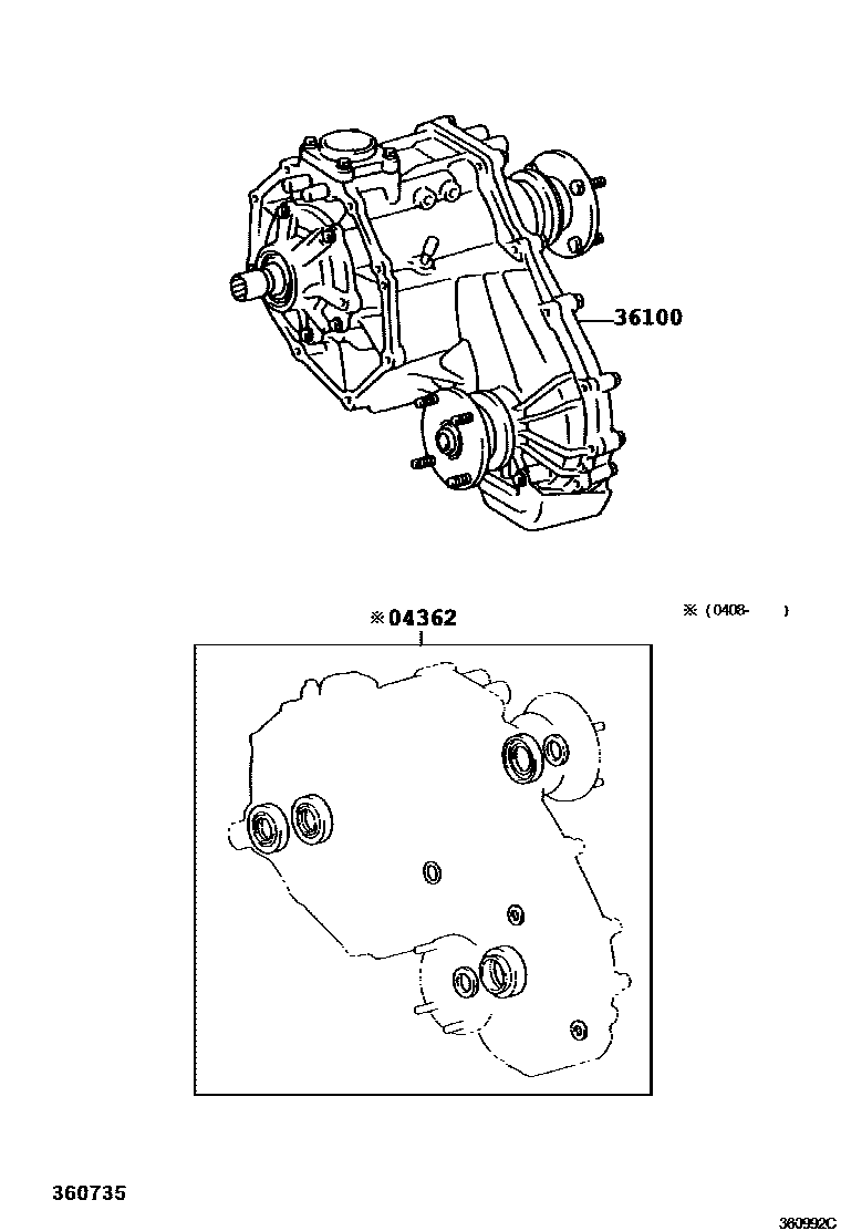 3608 — TRANSFER ASSEMBLY & GASKET KIT