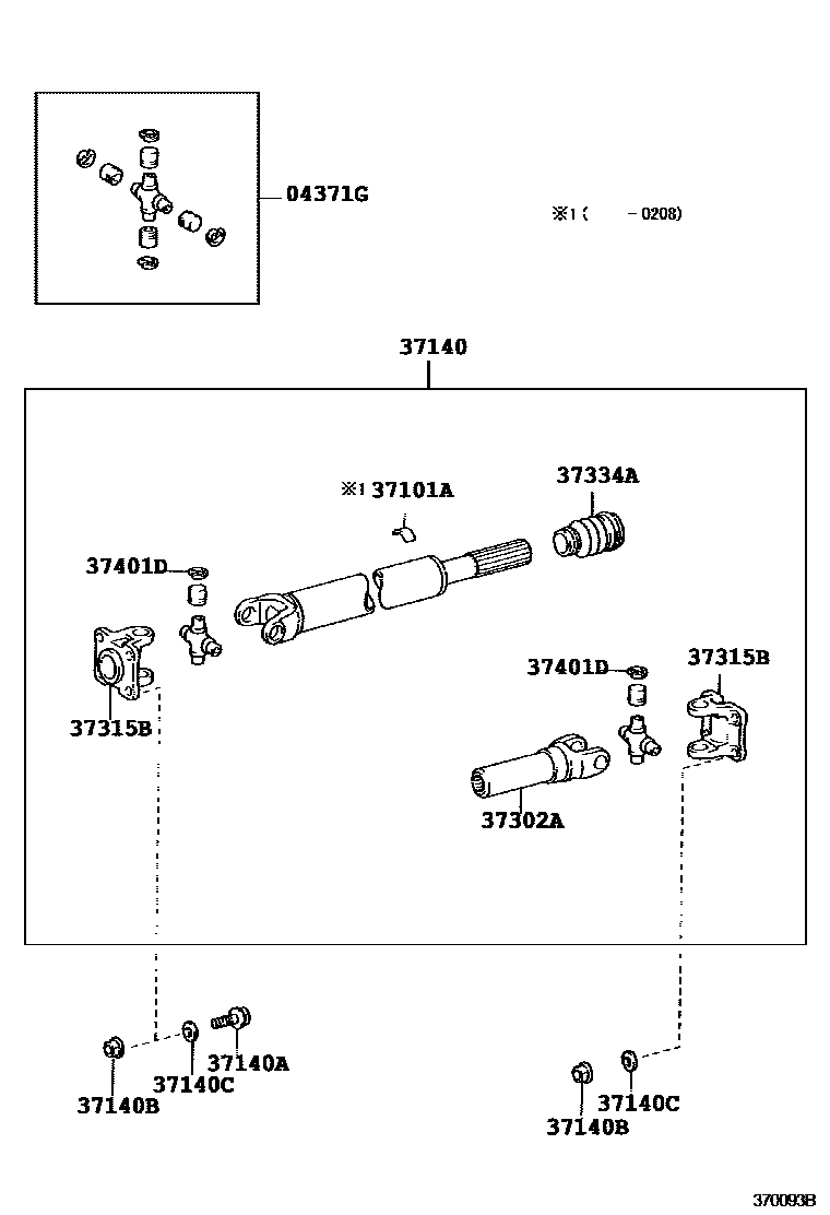 3701 — PROPELLER SHAFT & UNIVERSAL JOINT