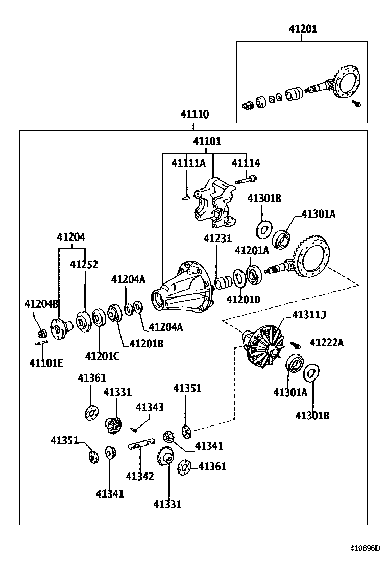 4101 — REAR AXLE HOUSING & DIFFERENTIAL