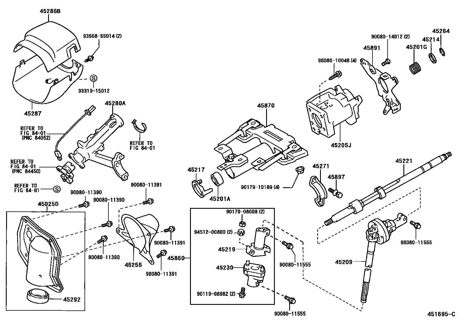 4501 — STEERING COLUMN & SHAFT