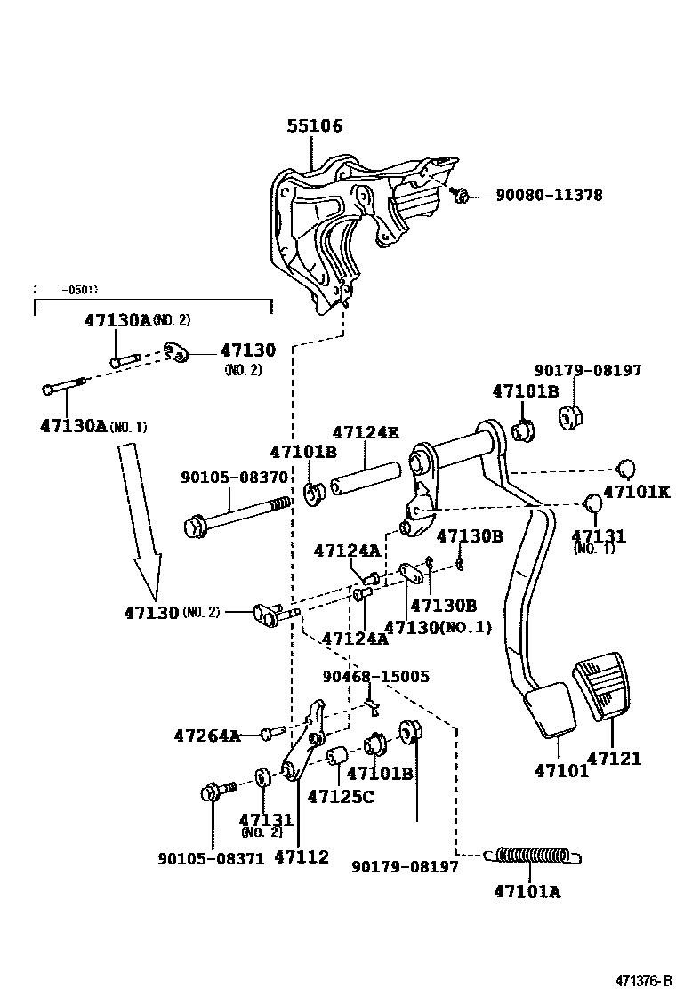 4701 — BRAKE PEDAL & BRACKET