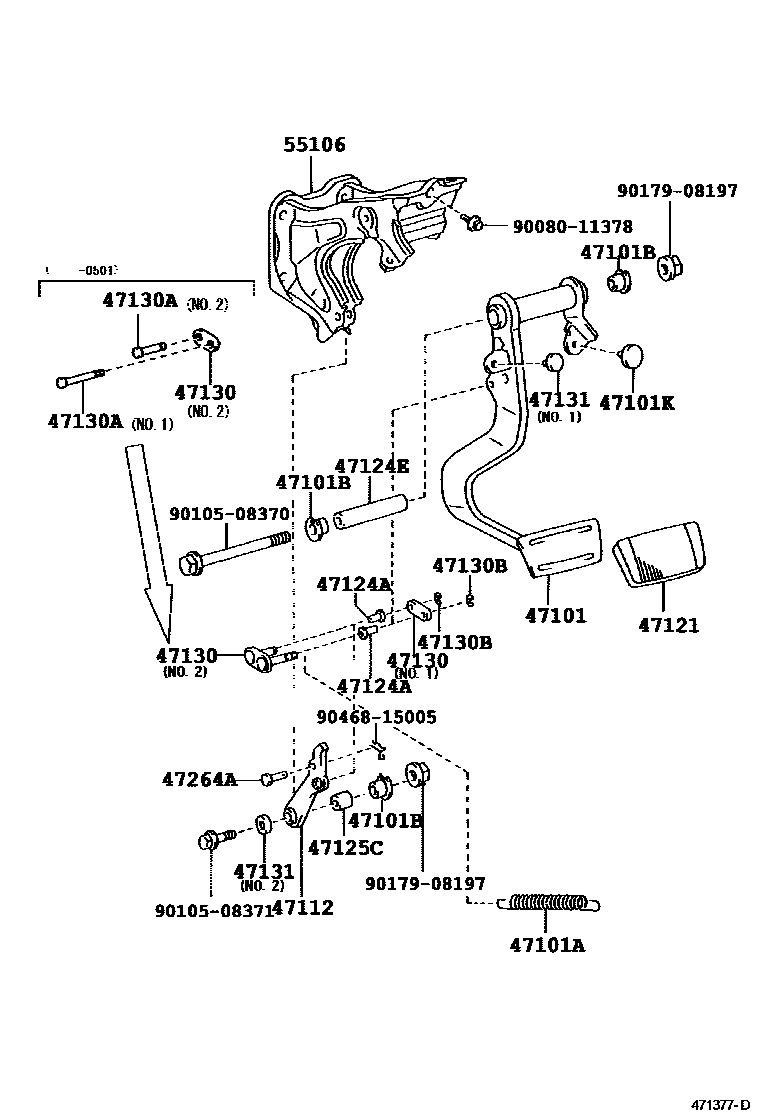 4701 — BRAKE PEDAL & BRACKET