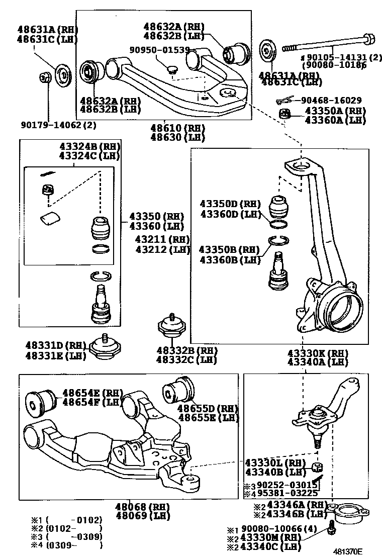 4802 — FRONT AXLE ARM & STEERING KNUCKLE