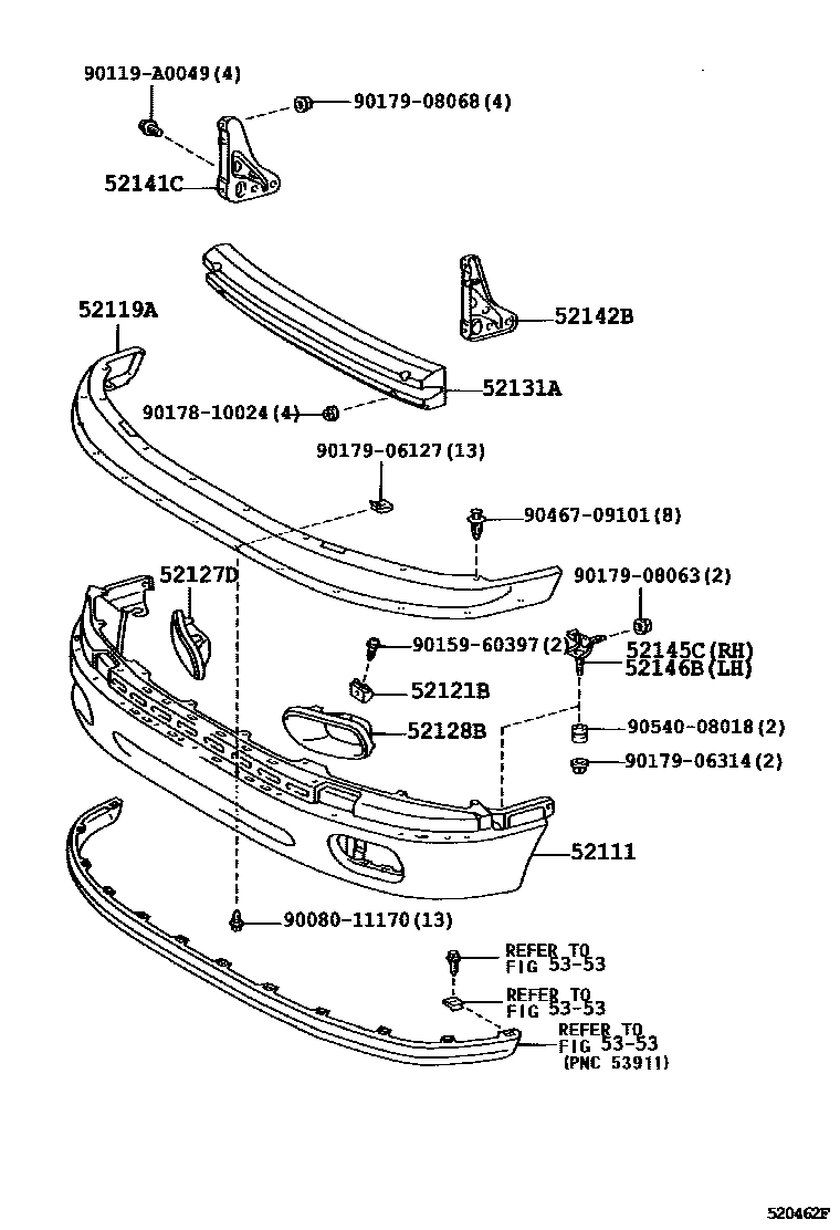 5252 — FRONT BUMPER & BUMPER STAY