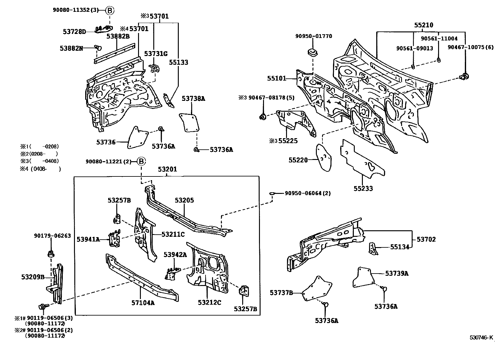 5355 — FRONT FENDER APRON & DASH PANEL