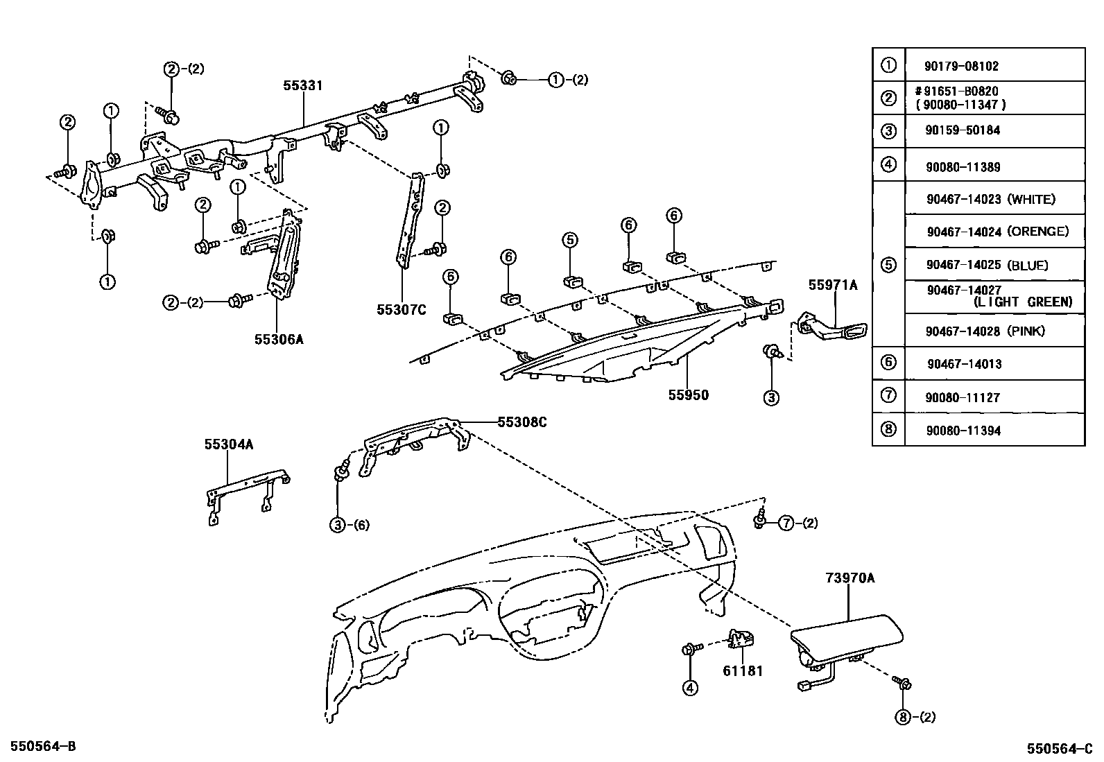 5551 — INSTRUMENT PANEL & GLOVE COMPARTMENT