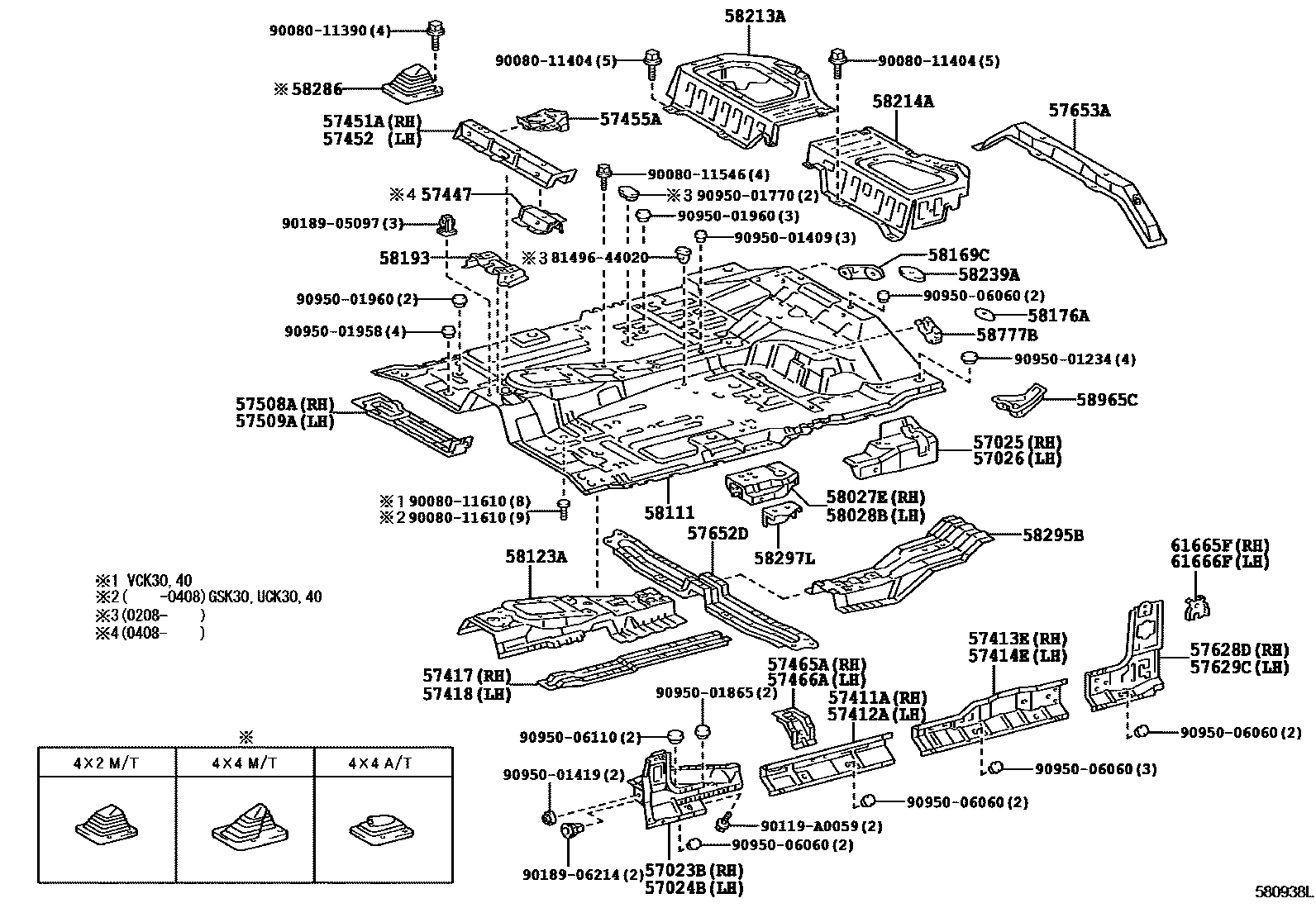 5851 — FRONT FLOOR PANEL & FRONT FLOOR MEMBER