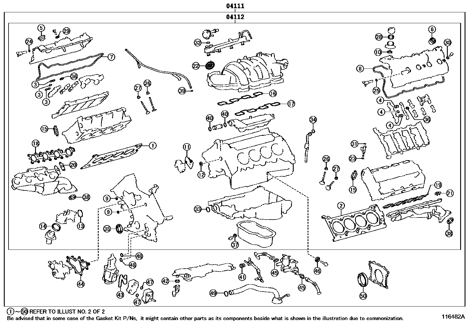 1103 — ENGINE OVERHAUL GASKET KIT