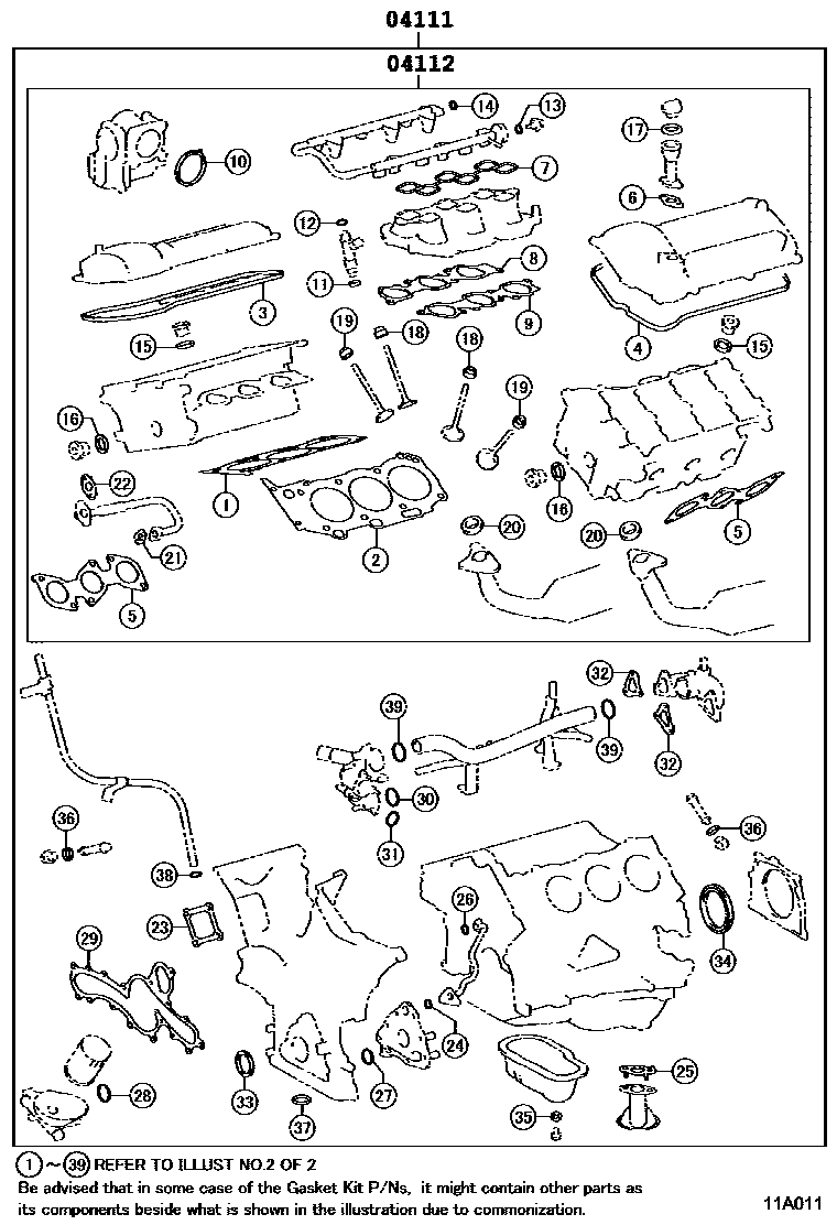 1103 — ENGINE OVERHAUL GASKET KIT