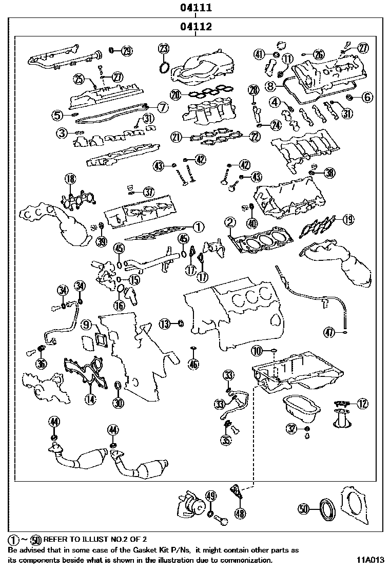 1103 — ENGINE OVERHAUL GASKET KIT