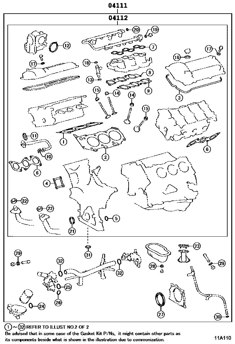 1103 — ENGINE OVERHAUL GASKET KIT