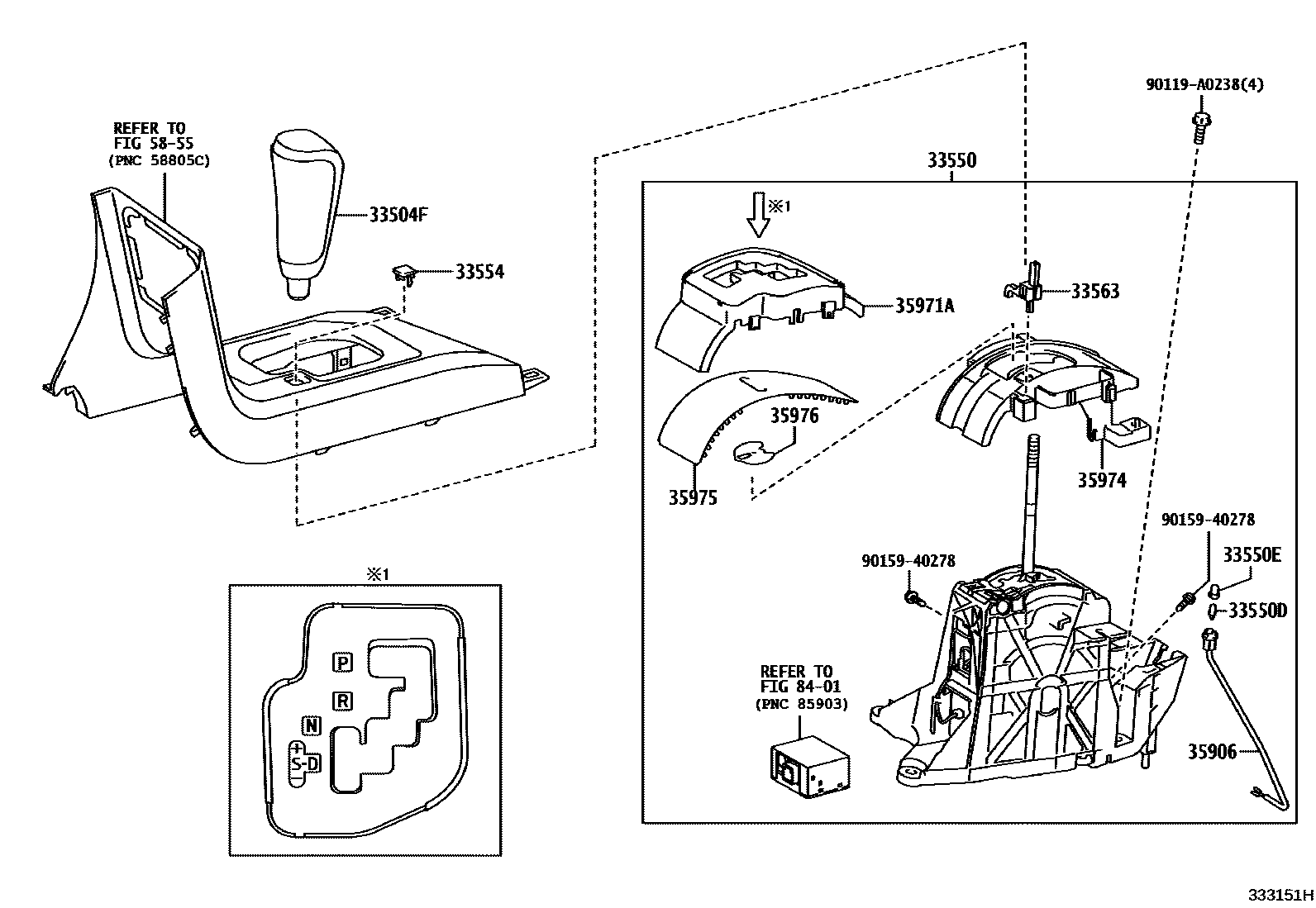 3312 — SHIFT LEVER & RETAINER