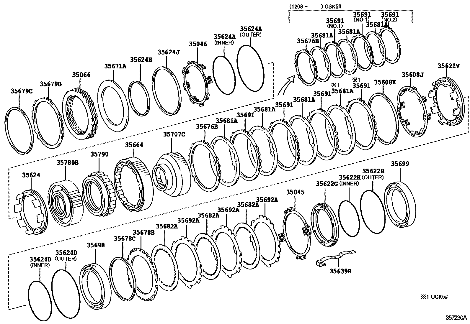 3508 — CENTER SUPPORT & PLANETARY SUN GEAR (ATM)