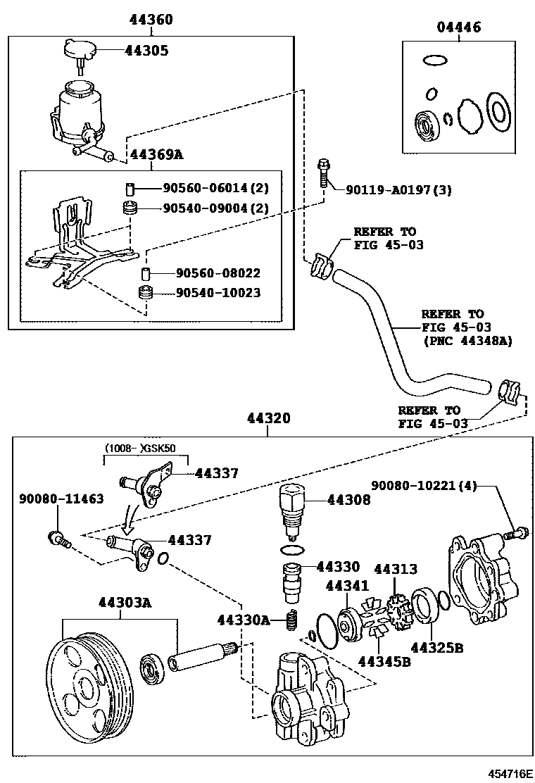 4502 — VANE PUMP & RESERVOIR (POWER STEERING)