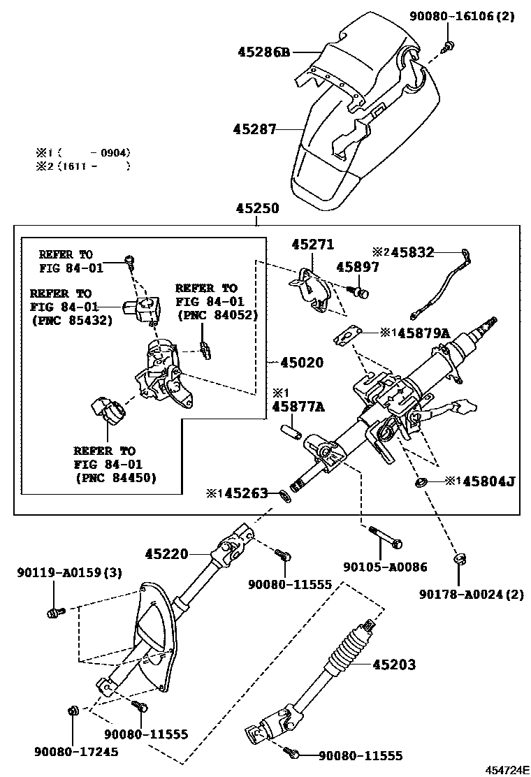 4501 — STEERING COLUMN & SHAFT