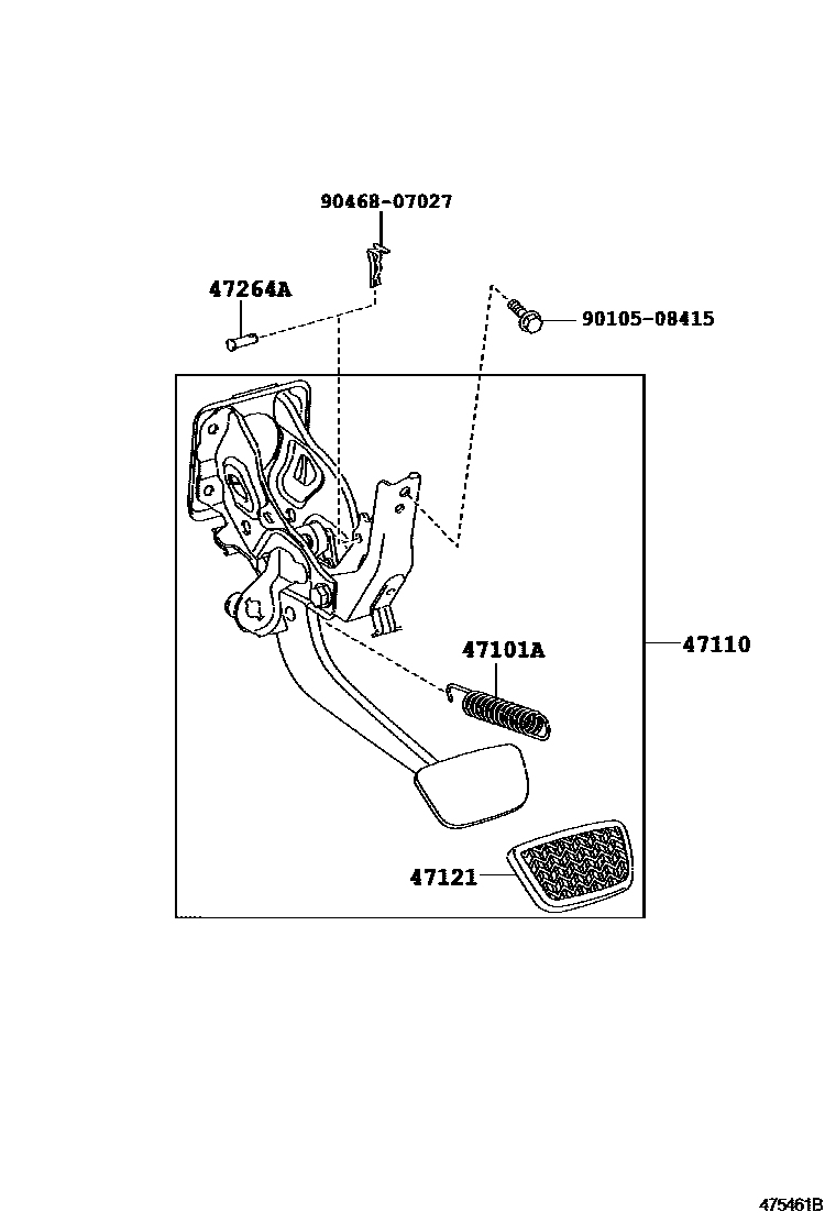 4701 — BRAKE PEDAL & BRACKET