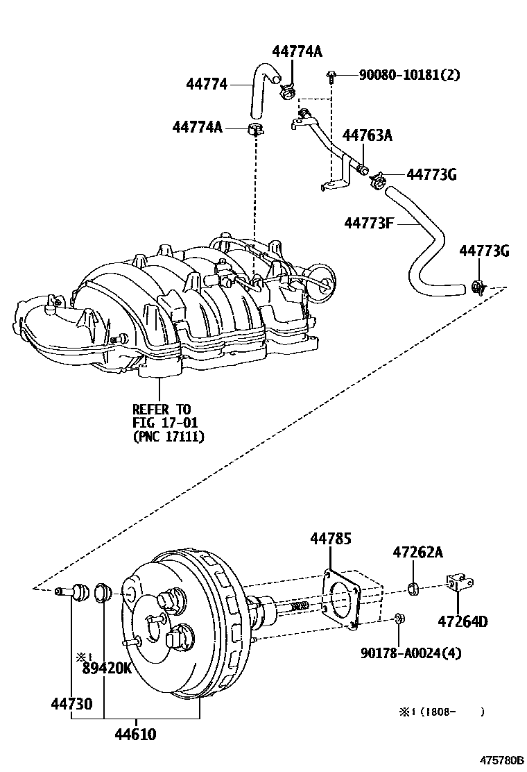 4703 — BRAKE BOOSTER & VACUUM TUBE