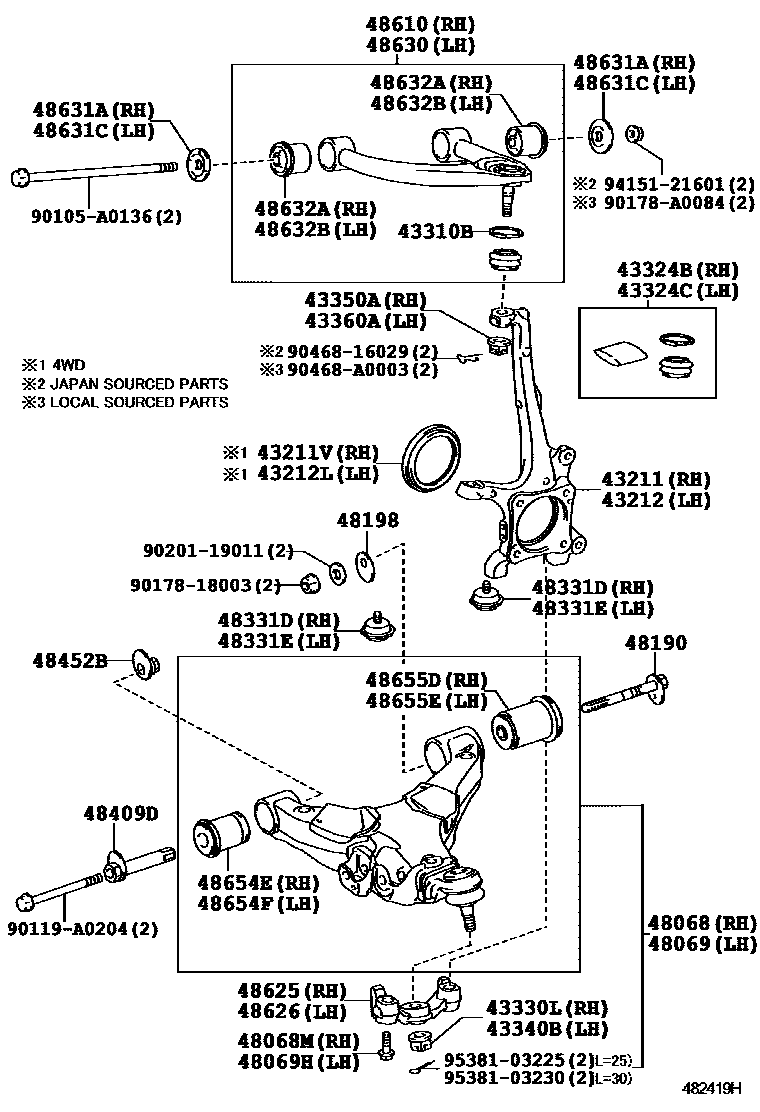 4802 — FRONT AXLE ARM & STEERING KNUCKLE