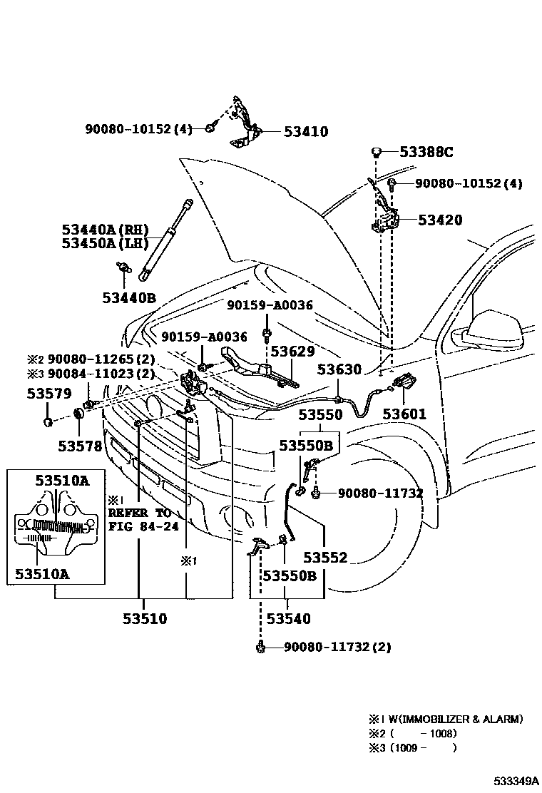 5354 — HOOD LOCK & HINGE