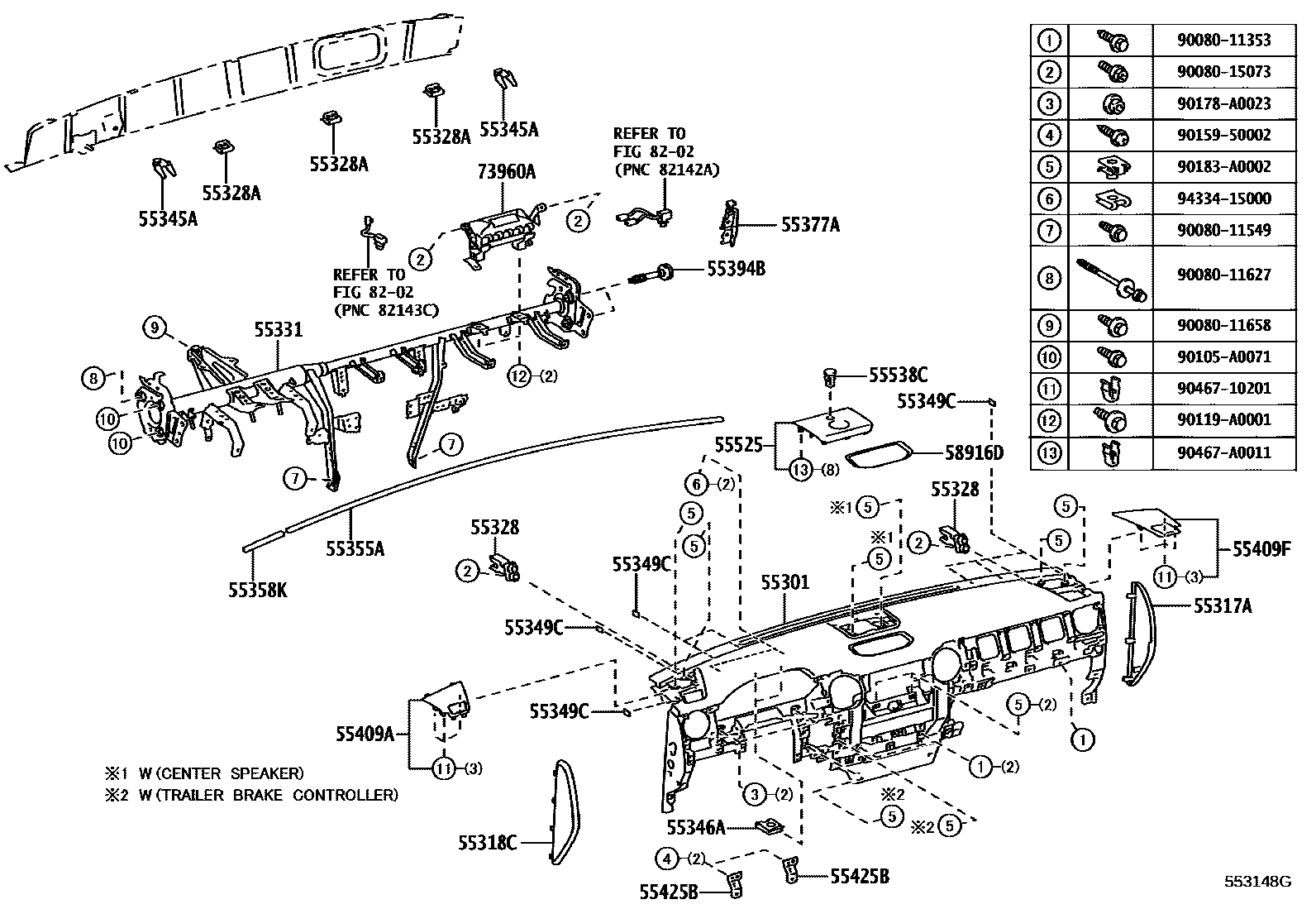 5551 — INSTRUMENT PANEL & GLOVE COMPARTMENT