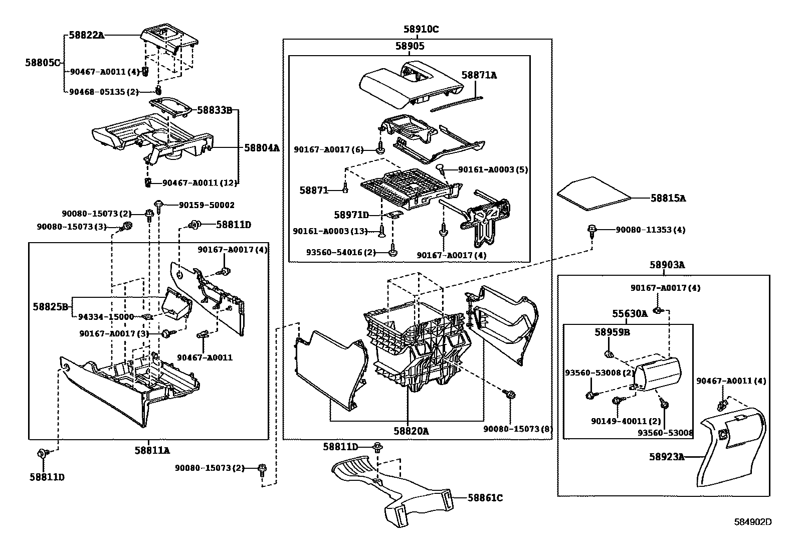 5855 — CONSOLE BOX & BRACKET