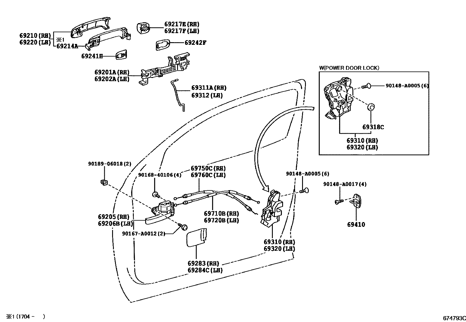 6753 — FRONT DOOR LOCK & HANDLE